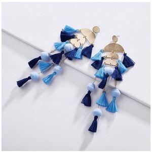 NWT Gorgeous blue long earrings